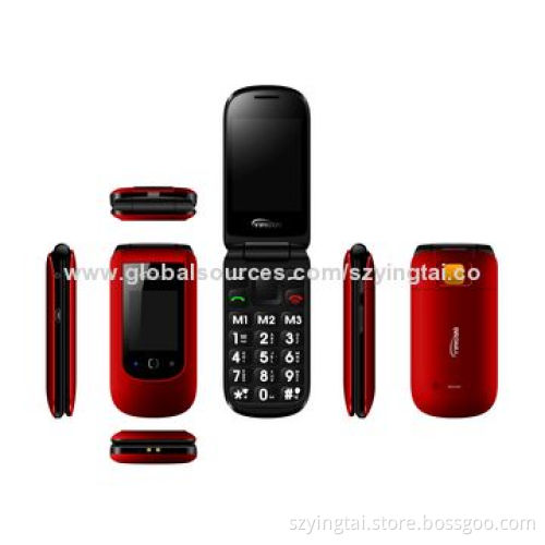 Senior phones with 2.4-inch flip display, supported CE and RoHS